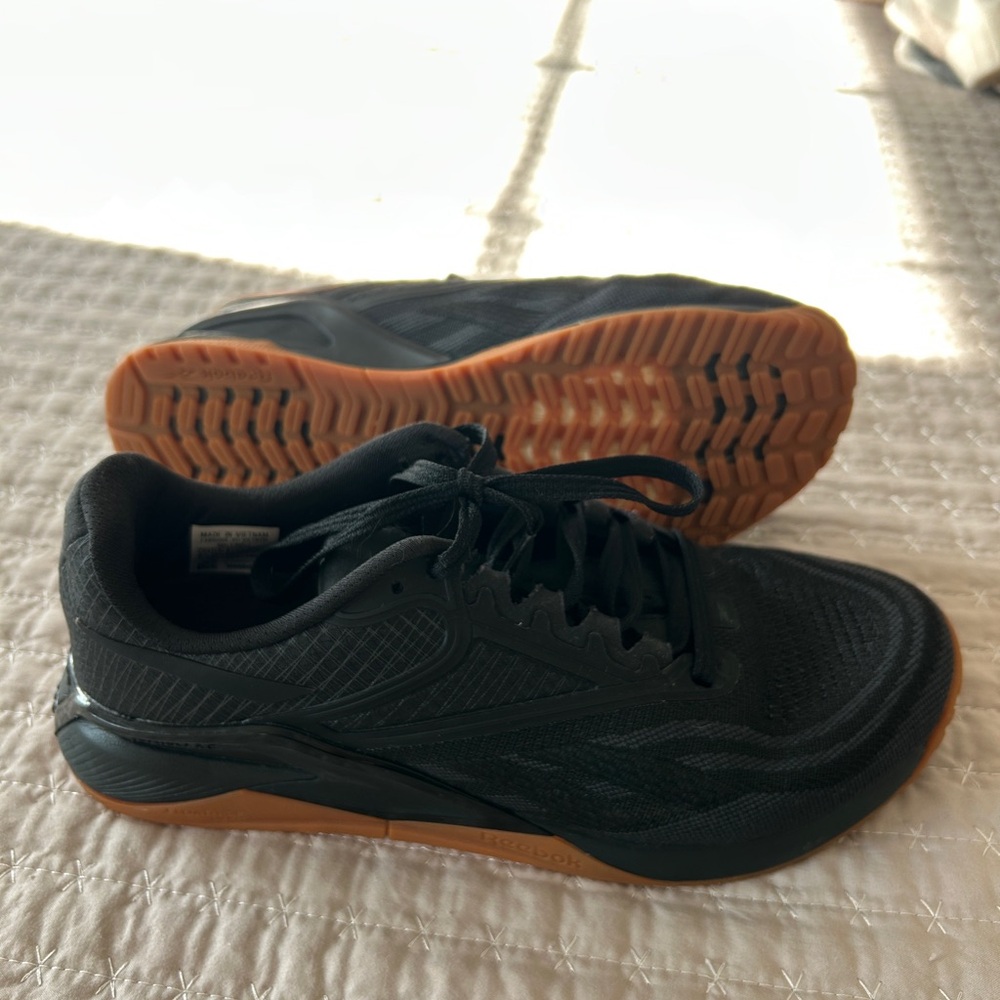 Reebok Nano X2 Black Crosstraining Sneakers with Gum Sole